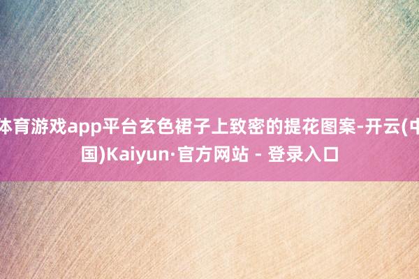 体育游戏app平台玄色裙子上致密的提花图案-开云(中国)Kaiyun·官方网站 - 登录入口