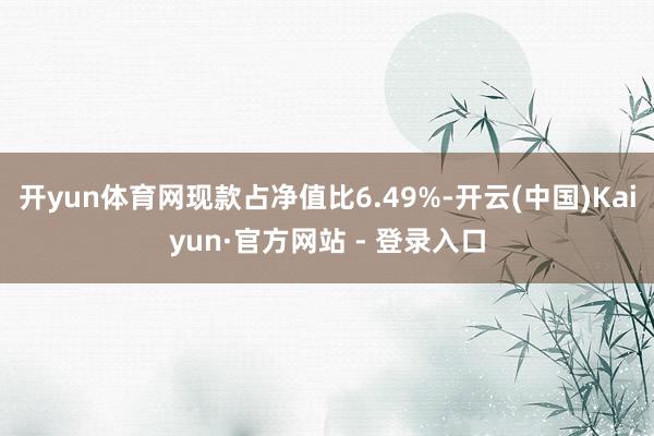 开yun体育网现款占净值比6.49%-开云(中国)Kaiyun·官方网站 - 登录入口