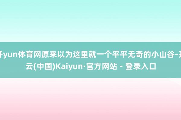 开yun体育网原来以为这里就一个平平无奇的小山谷-开云(中国)Kaiyun·官方网站 - 登录入口
