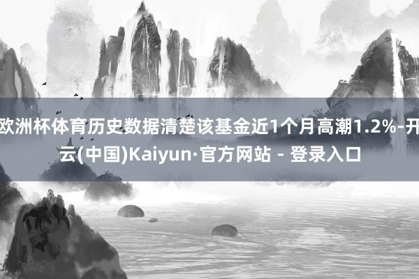 欧洲杯体育历史数据清楚该基金近1个月高潮1.2%-开云(中国)Kaiyun·官方网站 - 登录入口