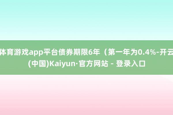 体育游戏app平台债券期限6年（第一年为0.4%-开云(中国)Kaiyun·官方网站 - 登录入口