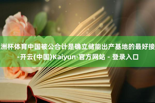 欧洲杯体育中国被公合计是确立储能出产基地的最好接管-开云(中国)Kaiyun·官方网站 - 登录入口