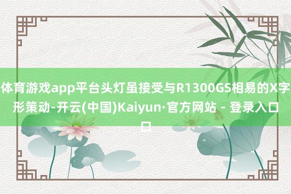 体育游戏app平台头灯虽接受与R1300GS相易的X字形策动-开云(中国)Kaiyun·官方网站 - 登录入口