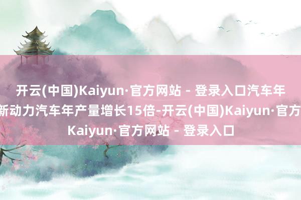 开云(中国)Kaiyun·官方网站 - 登录入口汽车年产量增长3倍、新动力汽车年产量增长15倍-开云(中国)Kaiyun·官方网站 - 登录入口