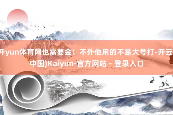开yun体育网也需要金！不外他用的不是大号打-开云(中国)Kaiyun·官方网站 - 登录入口