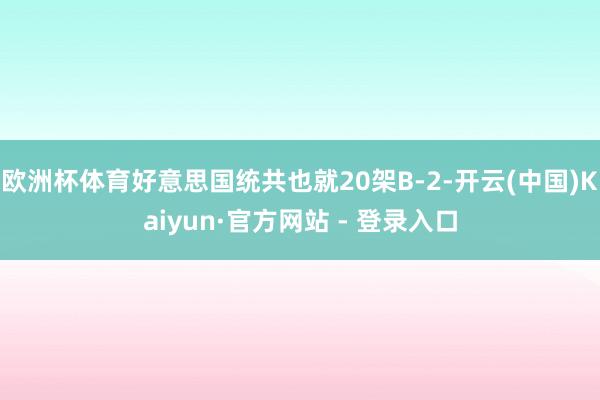 欧洲杯体育好意思国统共也就20架B-2-开云(中国)Kaiyun·官方网站 - 登录入口