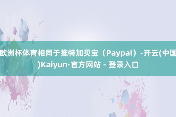 欧洲杯体育相同于推特加贝宝（Paypal）-开云(中国)Kaiyun·官方网站 - 登录入口