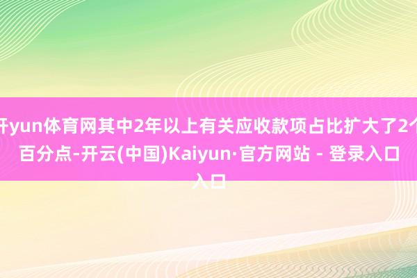 开yun体育网其中2年以上有关应收款项占比扩大了2个百分点-开云(中国)Kaiyun·官方网站 - 登录入口