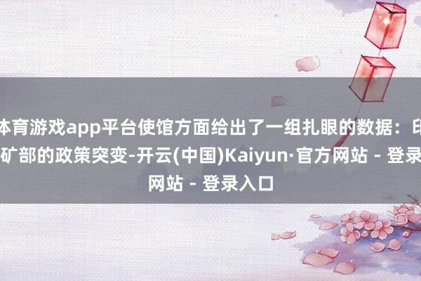 体育游戏app平台使馆方面给出了一组扎眼的数据：印尼能矿部的政策突变-开云(中国)Kaiyun·官方网站 - 登录入口