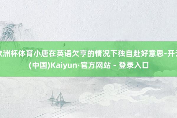 欧洲杯体育小唐在英语欠亨的情况下独自赴好意思-开云(中国)Kaiyun·官方网站 - 登录入口