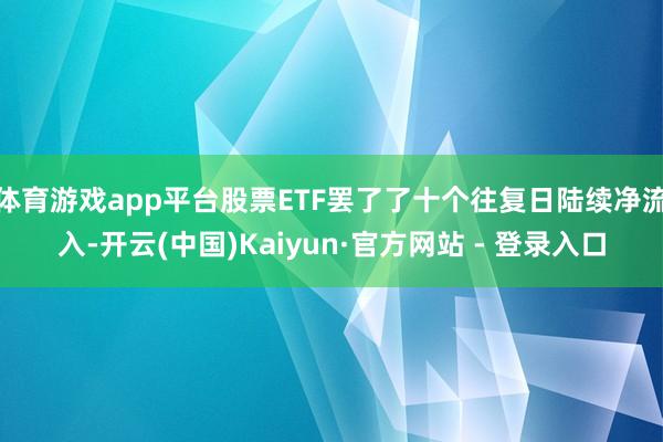 体育游戏app平台股票ETF罢了了十个往复日陆续净流入-开云(中国)Kaiyun·官方网站 - 登录入口